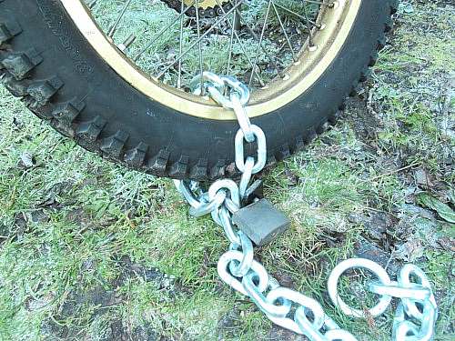 Honda chained with standard Erdanker anchor