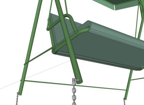 2 seat swing secured with Erdanker anchors