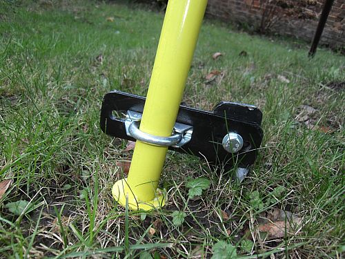 Swing secured with tube clamp anchor